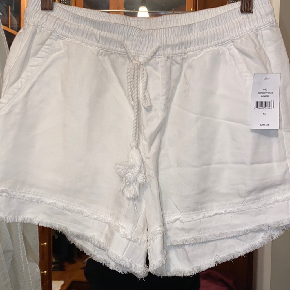NWT White Drawstring Shorts Size XS Saks Fifth Avenue